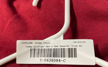 Load image into Gallery viewer, Tommy Hilfiger Mens Red Cotton Long Sleeve V-Neck Pullover Sweater Size XL