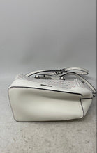 Load image into Gallery viewer, Calvin Klein Womens White Monogram Print Adjustable Strap Crossbody Bag w/ Tags