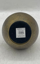 Load image into Gallery viewer, Antique Vintage Creative Co-Op DF2443 Gold Finish Metal Round Hammered Vase