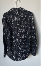 Load image into Gallery viewer, Armani Exchange Mens Black White Printed Long Sleeve Button-Up Shirt Size S