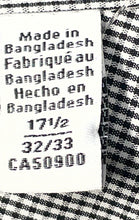 Load image into Gallery viewer, Calvin Klein Mens Black White Check Print Long Sleeve Dress Shirt Size 17 1/2