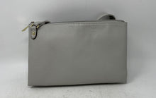 Load image into Gallery viewer, Juicy Couture Womens Gray Pebbled Leather Inner Pockets Zip Top Crossbody Bag