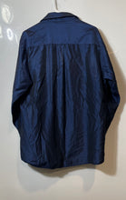 Load image into Gallery viewer, DKNY Mens Blue Long Sleeve Spread Collar Regular Fit Dress Shirt Size 16