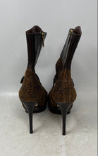 Load image into Gallery viewer, Michael Kors Womens Stockard Brown Snakeskin Leather High Heel Booties Sz 8.5M