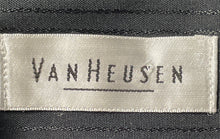 Load image into Gallery viewer, Van Heusen Mens Black Satin Striped Long Sleeve Wrinkle Free Dress Shirt Size L
