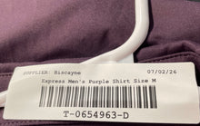 Load image into Gallery viewer, Express Mens Purple Extra Slim Long Sleeve Stretch Dress Shirt Size M 15-15.5