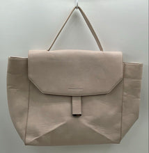 Load image into Gallery viewer, Abbott Lyon Womens Light Pink Pebbled Leather Flap Over Top Handle Tote Handbag