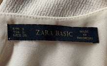Load image into Gallery viewer, Zara Basic Womens Beige Long Sleeve Round Neck Sheath Dress Size Small