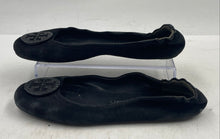 Load image into Gallery viewer, Authentic Tory Burch Womens Minnie Travel Black Ballet Flats Size 6.5M Damaged