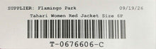 Load image into Gallery viewer, Tahari Womens Red Long Sleeve Belted Collared Classic Jacket Size 6P