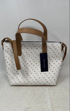 Load image into Gallery viewer, Tommy Hilfiger Womens Beige And Brown Monogram Print Satchel Handbag With Tags