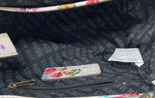 Load image into Gallery viewer, Steve Madden Womens White Floral Print Zipper Double Handle Tote Handbag
