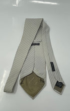 Load image into Gallery viewer, Giorgio Armani Mens Gray Diagonal Textured Striped Keeper Loop Pointed Tie