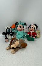 Load image into Gallery viewer, Lot Of 4 Pcs Vintage Antique Mixed Variety Disney Store Bean Bag Plush Toys