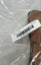 Load image into Gallery viewer, Toscanella Womens Brown Leather Open Toe Slip-On Thong Sandals Size 7.5