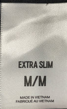 Load image into Gallery viewer, Express 1MX Mens Black White Geometric Print Stretch Extra Slim Dress Shirt Sz M