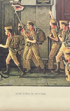 Load image into Gallery viewer, Scouting Is Outing Museum Store Framed Art Print Signed By Norman Rockwell