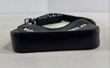 Load image into Gallery viewer, Karl Lagerfeld Paris Womens Maybelle Black White Zip Top Camera Crossbody Bag