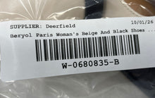 Load image into Gallery viewer, Beryol Paris Womens Beige And Black Round Toe Slip-On Ballet Flats Size 35