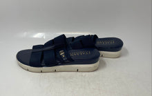 Load image into Gallery viewer, Italian Shoemakers Womens Blue Open Toe Wedge Heel Slip-On Slide Sandals Size 6