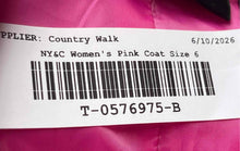 Load image into Gallery viewer, New York & Company Womens Pink Long Sleeve Pockets Two-Button Blazer Size 6