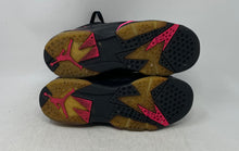 Load image into Gallery viewer, Nike Boys Jordan 7 Retro 442960-018 Black Pink Lace-Up Basketball Shoes Size 7