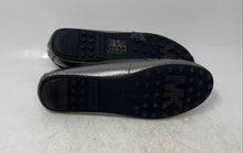 Load image into Gallery viewer, Michael Kors Womens Silver Leather Front Bow Slip-On Loafer Shoes Size 8
