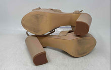 Load image into Gallery viewer, Marc Fisher Womens Deren Beige Ankle Strap Block Heel Platform Sandals Size 9.5M