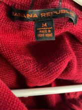 Load image into Gallery viewer, Banana Republic Mens Burgundy Cotton Long Sleeve 1/4 Zip Pullover Sweater Size M