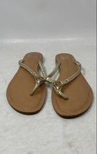 Load image into Gallery viewer, Guess Womens Brown Leather Slip-On Braided Strap Flip Flop Sandals Size 9 M