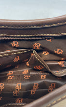 Load image into Gallery viewer, Brentano Womens Brown Monogram Inner Pockets Adjustable Strap Shoulder Bag