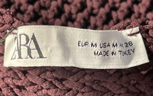 Load image into Gallery viewer, Zara Womens Purple Pockets Long Sleeve Button Cardigan Sweater Size M With Tag