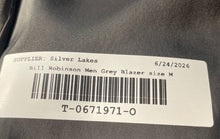 Load image into Gallery viewer, Bill Robinson Mens Gray Long Sleeve Peak Lapel Double-Breasted Blazer Size M