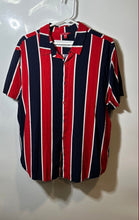 Load image into Gallery viewer, Guess Mens Multicolor Striped Printed Collared Button-Up Shirt Size Large