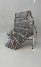Load image into Gallery viewer, Ted Baker Womens Silver Mesh Back Zip Stiletto Heel Ankle Booties Size EUR 41