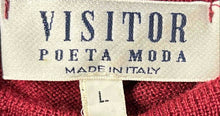 Load image into Gallery viewer, Visitor Poeta Moda Mens Red Knitted Long Sleeve Mock Neck Pullover Sweater Sz L