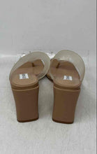 Load image into Gallery viewer, Steve Madden Womens Feeva Clear Beige Block Heel Slip-On Thong Sandals Size 6.5M