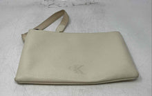 Load image into Gallery viewer, Calvin Klein Womens Beige Leather Detachable Strap Zip Top Lined Wristlet Wallet