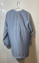 Load image into Gallery viewer, H&M Womens Blue Crepe Long Sleeve Split Neck Pullover Tunic Dress Size XS
