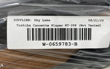 Load image into Gallery viewer, Toshiba KT-20P Portable Cassette Recorder With Microphone & Cables Not Tested