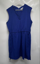 Load image into Gallery viewer, Calvin Klein Womens Blue Elastic Waist Sleeveless V-Neck Mini Dress Size 16