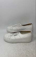 Load image into Gallery viewer, Superga Unisex 2790 White Leather Platform Sneaker Shoes Size M 6.5 W 8 No Laces