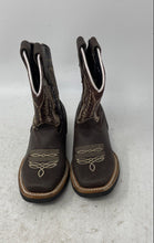 Load image into Gallery viewer, Unbranded Womens Brown Leather Cowgirl Pull On Ankle Western Boots Size 15