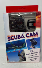 Load image into Gallery viewer, Black 4K Sport Recorder Waterproof Scuba Action Camera With Box Not Tested