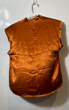 Load image into Gallery viewer, H&M Edition Womens Brown Cowl-Neck Sleeveless Back Zip Blouse Top Size M