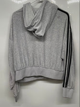 Load image into Gallery viewer, Adidas Womens Gray Black Heather Long Sleeve Pullover Hoodie Size Medium