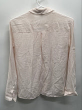 Load image into Gallery viewer, Express Womens Portofino White Pink Striped Slim Fit Button-Up Shirt Size Small