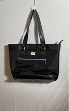 Load image into Gallery viewer, Kenneth Cole Reaction Womens Black Leather Pockets Double Strap Tote Handbag