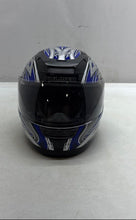 Load image into Gallery viewer, Fulmer Unisex Adults Axis Mundi Dot Blue Black Full-Face Motorcycle Helmet Sz S