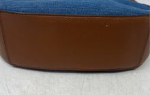 Load image into Gallery viewer, Anne Klein Womens Blue Brown Inner Pockets Zipper Shoulder Crossbody Handbag